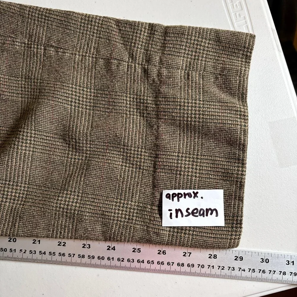 Polo Ralph Lauren Vintage Plaid Wool Made In Japan Trousers Pants Men's Sz 31*29 - Picture 8 of 10